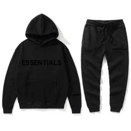 Essentials Black Tracksuit
