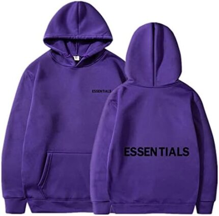 Essentials Fear of God Purple Hoodie Back