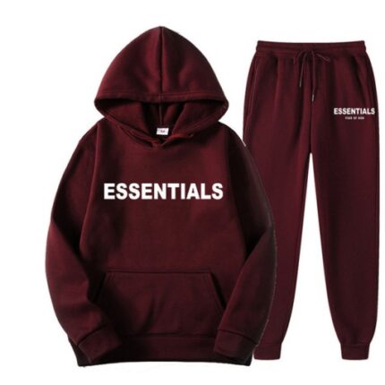 Essential Unisex Tracksuit Wine Red