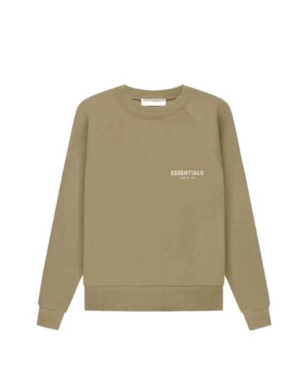 Essentials Fear of God Crewneck Sweatshirt Oak