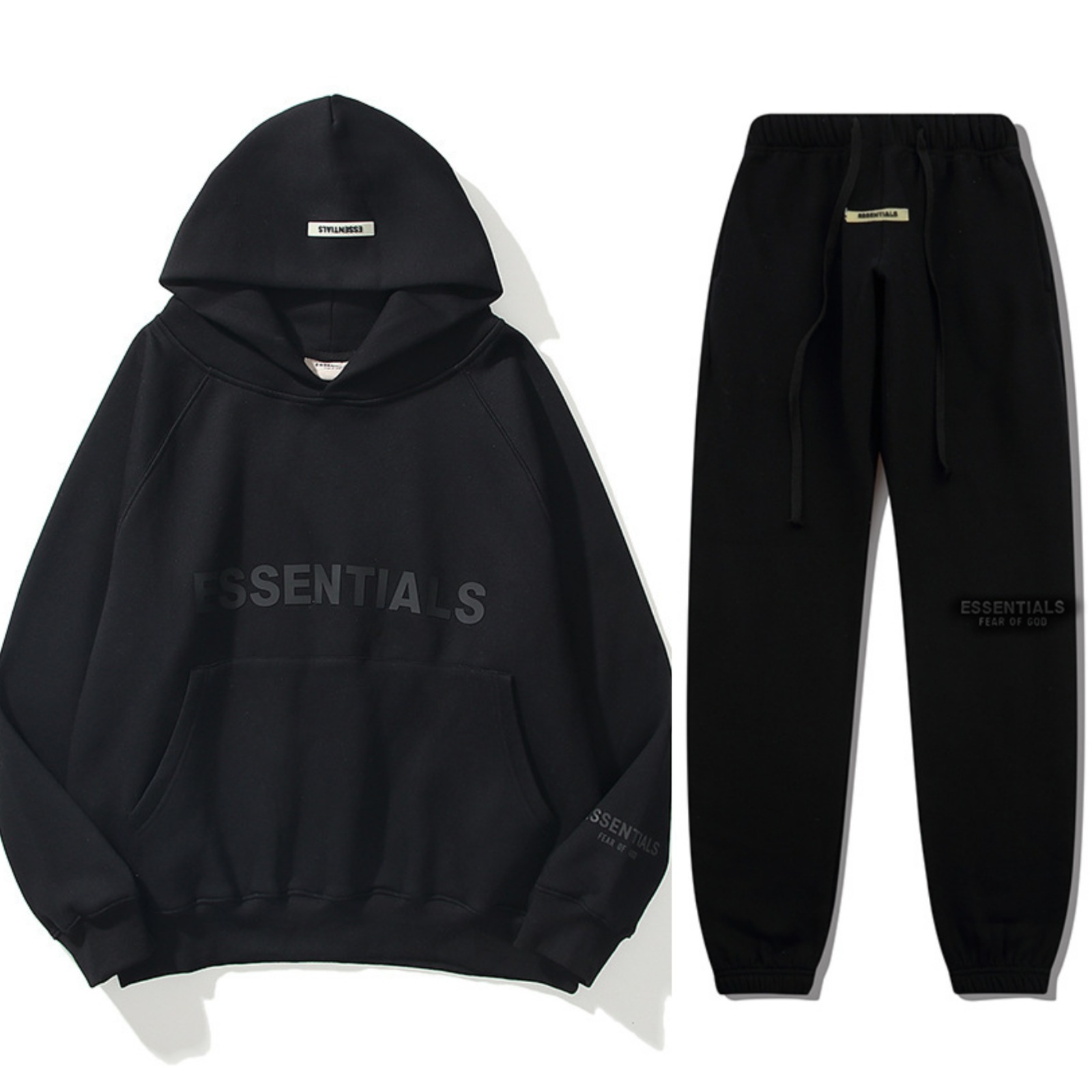 Fear Of God Essential Oversized Black Tracksuit Fear Of God Essential Oversized Black Tracksuit