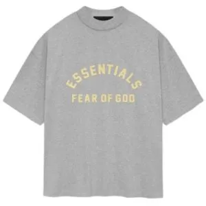 FOG Essentials Kids Heavy Jersey Crewneck T-Shirts Light Grey