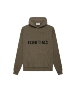 Essential Knit Pullover Hoodie Brown